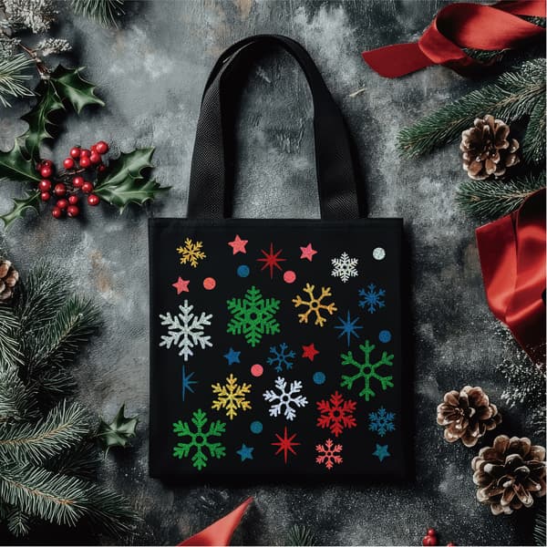 12 Snowflake Stickers Craft, Christmas Decorations, DIY