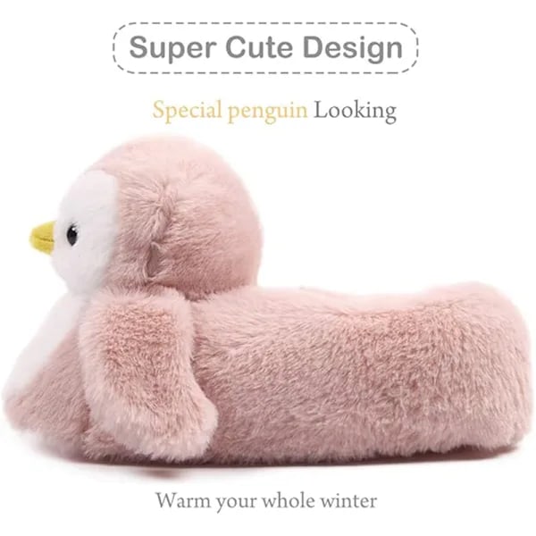 Naisten Tossut Söpöt Pingviini Eläintossut Harmaa Gray One size 35-38