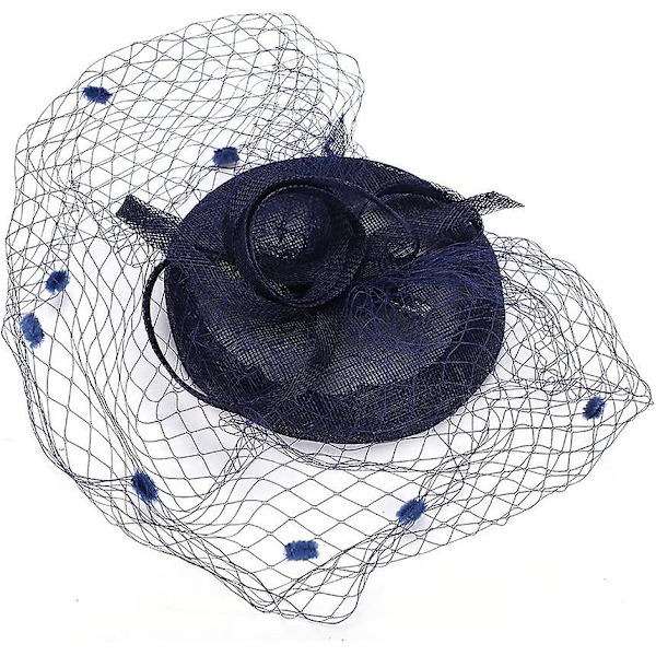 Kvinnors Fascinator Hatt Med Slöja Bröllopshytt Fest Hatt Pillbox Hatt Bowler Hatt Mini Topphatt