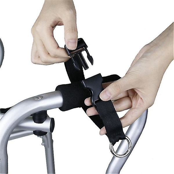 2-pack - Multifunktionella barnvagnskrokar, organiseringskrokar för barnvagn, rullstol, rullator, gåstol (svart)
