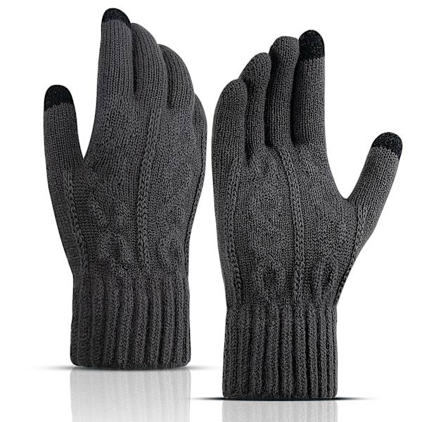 Vinter Touchscreen Handsker - Herre Vinter Bløde Varme Strik Handsker Dame Touch Screen Tekst Handsker Strækbare Handsker