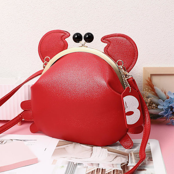 Mote PU Krabbeformet veske Håndveske Cross Body Skulder Bag For Kvinner Jenter