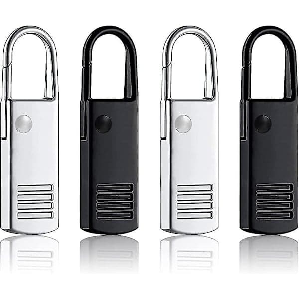 Extra Zipper Tabs, Universal Zipper Pull, Suitcase, Backpack - Black And Silver