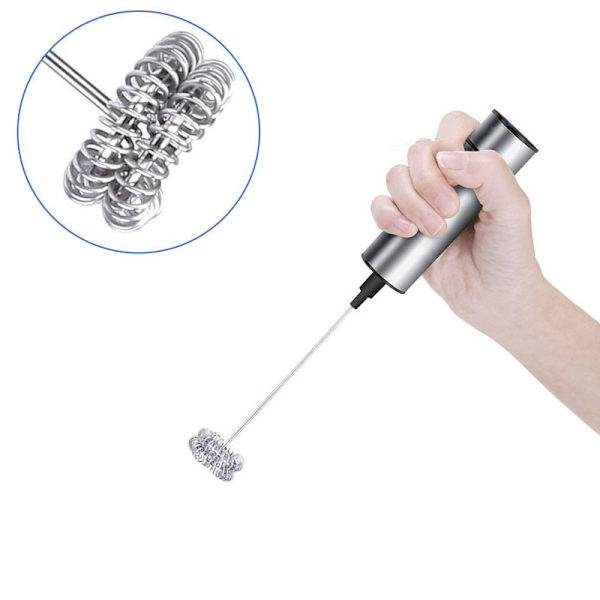 Melkeskummer håndholdt batteridrevet, melkeskummer for melkeskumming, Latte/Cappuccino skummer Mini Frappe Mixer