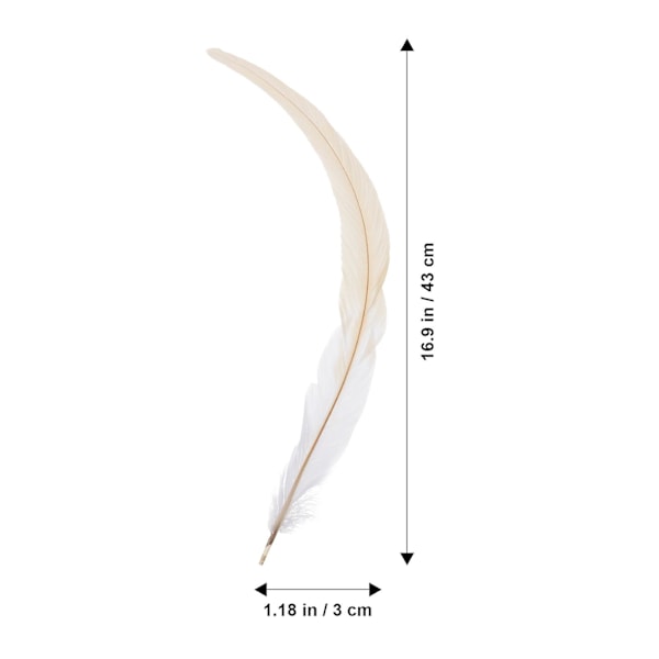 50 kpl 33-40cm luonnonhäntä kukon höyheniä DIY-askarteluhatun koristeluun (valkoinen)