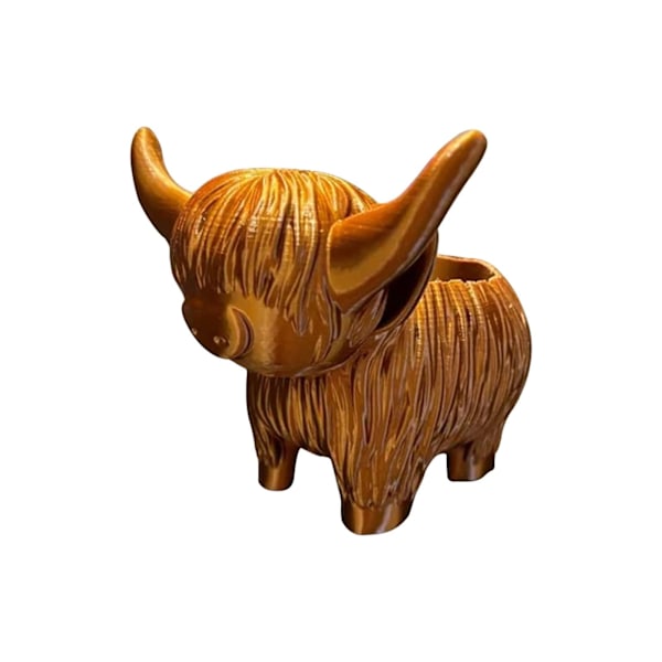 Highland Cow Planter Plant Pot - Söt Resin Succulent Blomkrukor, Roliga Planter Förvaringsbehållare för Utomhus Inomhus Bakgård