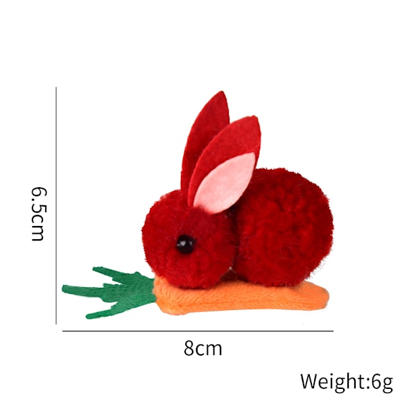 3 stk påskeharer gulrøtter hårklips mini kaniner hårbånd søte hår plysj dekor hårklips for kvinner jenter