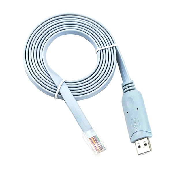 1,8 m Chip USB til RJ45 USB til RS232 Seriell til RJ45 Cat5 Konsolladapterkabel