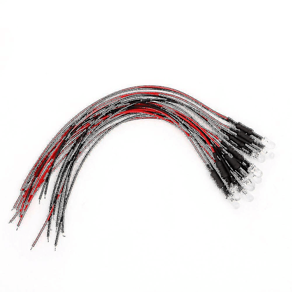 10 st DC 24V 18cm 5mm förtrådade LED-lampor lysdioder