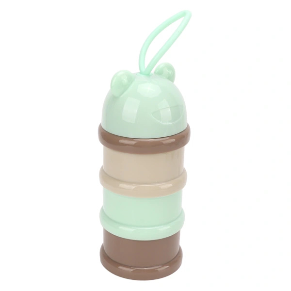 Baby Formula Dispenser, 3 Layer Stackable PP Snack Storage Container for Travel and Outdoor Feeding, Light Blue