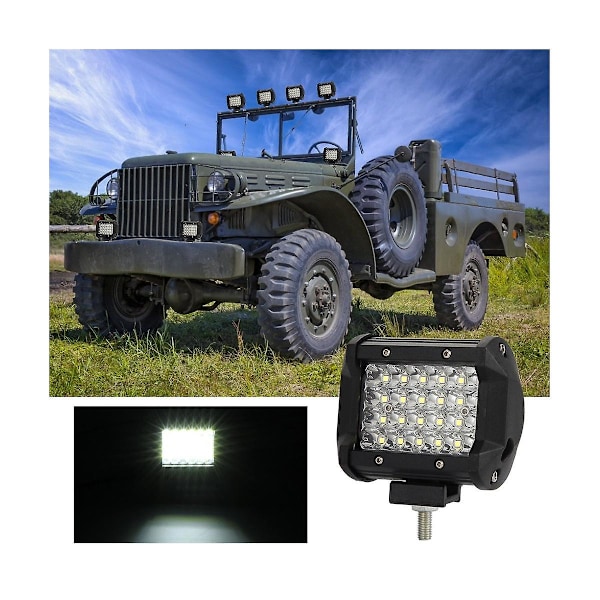 4 tums LED-arbetsstrålkastare för lastbil pickup 4wd terrängkörning Atv Suv Auto Utv tillbehör (2 st