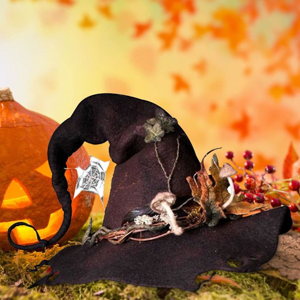 Halloween filt häxhatt, häxhatt dekorationer kostym, justerbar
