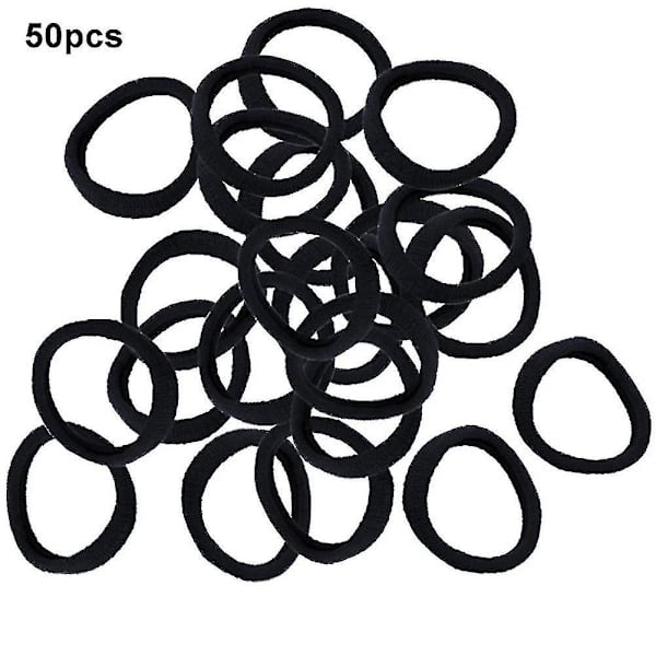50 stk./sæt Elastiske Scrunchies Hestehale Holder Hårstrik Hovedbeklædning til Kvinder og Piger