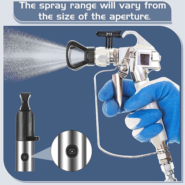 5 stk. spraytips reversible airless malingsprøyte dysetips og 5 stk. airless sprøytemaskinfilter