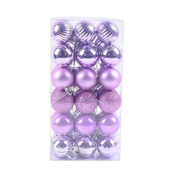Julgranskulor Shatterproof Julgransprydnad Set Julgranskulor Dekoration Ny Lila