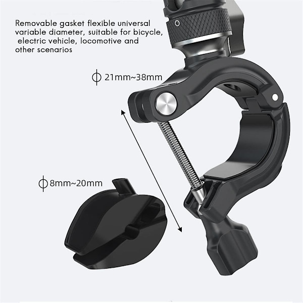 Motorcykel Cykel Klämma Fäste Adapter Montering För 12 Action Kamera Tillbehör