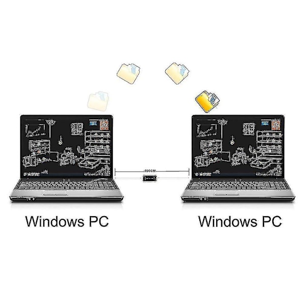 Usb-datasiirtokaapeli PC:ltä PC:lle Windowsiin - Usb 2.0 -datayhteyskaapeli