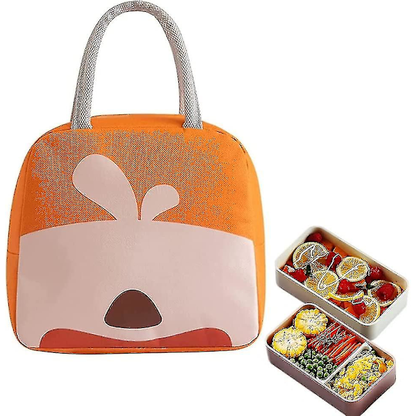 Bærbar Frokostpose, Isoleret Frokostpose, Børne Frokostpose, Isoleret Frokostpose Tasker, Isoleret Frokostpose Til Arbejde Kvinder, Til Børn, Kvinder (orange)