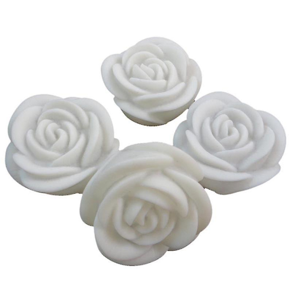 4 stk. Romantisk skiftende LED flydende roseblomst stearinlys bryllupsnatlys
