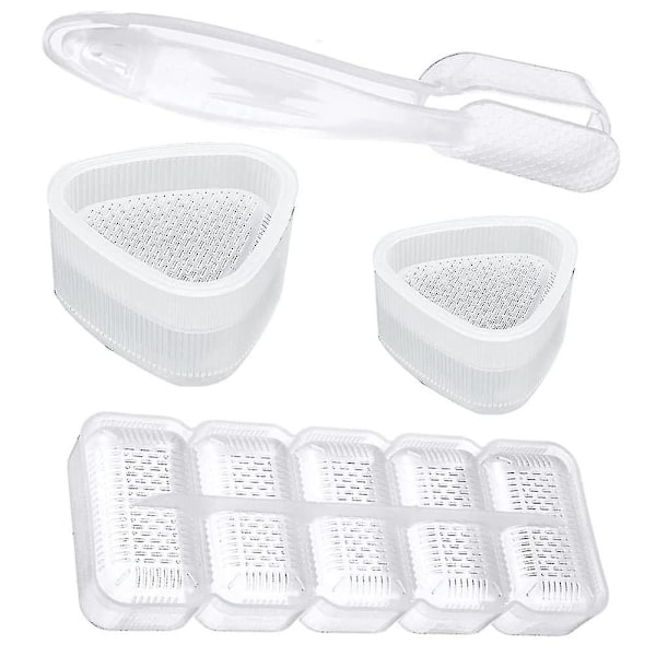 4 stk. Sushiform Kit Trekantet Sushi Maker Transparent Onigiri Maker Ris Bento Form Nigiri Form Eller Restauranter -aya