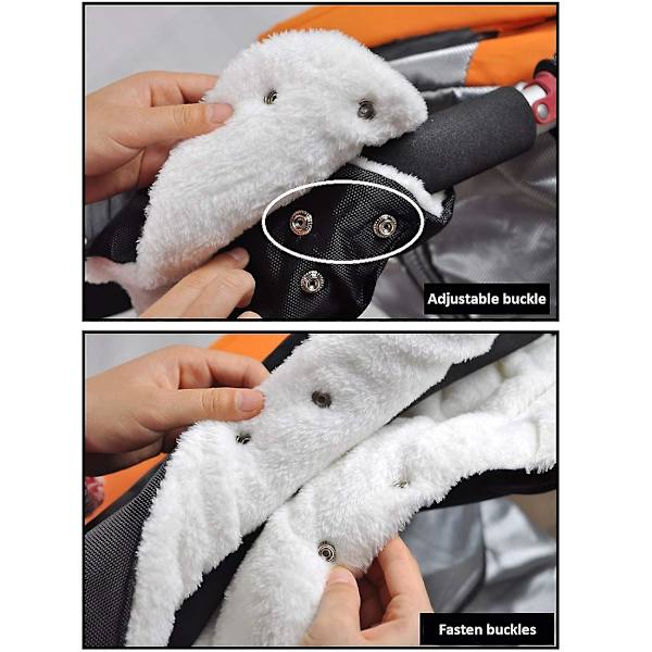 Vinterhandske för barnvagn, handskar för barnvagn, fleece-mummy