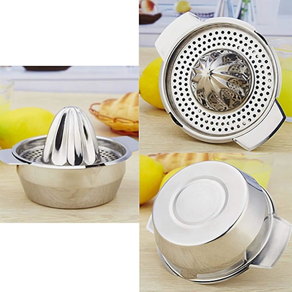 Sitronspresser, manuell juicer i rustfritt stål, juice appelsin sitron fruktpresser