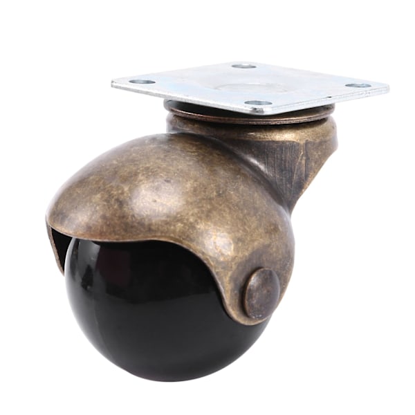 [4-pakning] Svingbar topplate hette ball caster hjul, antikk bronse (1,5-tommers uten brems)