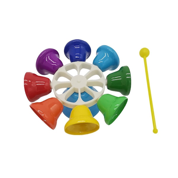 1 Set Early Education Handbell 8-note Colorful Kid Children Musical Toy Percussion Instrument