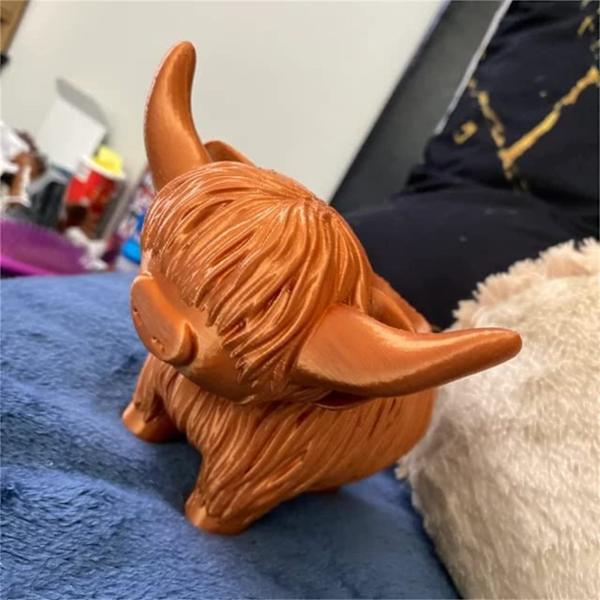 Highland Cow Planter Plant Pot - Söt Resin Succulent Blomkrukor, Roliga Planter Förvaringsbehållare för Utomhus Inomhus Bakgård