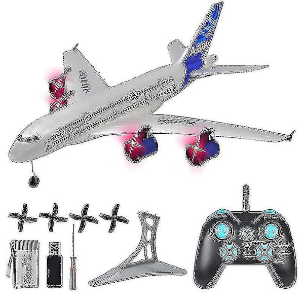 A380 Rc Flymodell B747 Flymodellmodell Rc Fastvinget 3ch 2.4g Fjernkontroll Fly Rtf Leker