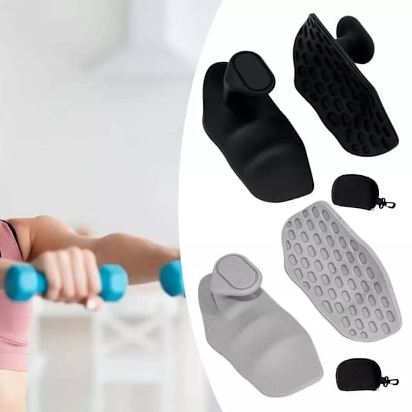 Crosstraining Handskydd Handgrepp Gymhandskar Styrketränare Silikon Handflata Grå Grey