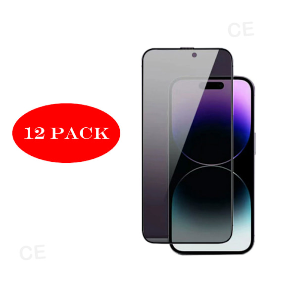 [12-Pack] iPhone 16 PLUS Sekretess / Skärmskydd i härdat glas med sekretessfunktion, anti-spion skydd iPhone 16 PLUS 12 pieces