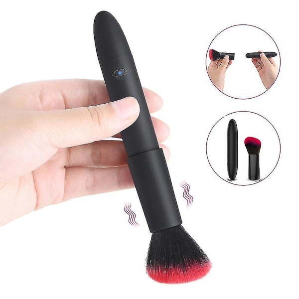 Trådløs kraftig kropsmassager makeup børste stil 10 stærke vibrationshastigheder ansigt akupunktur massager makeup vibrator til