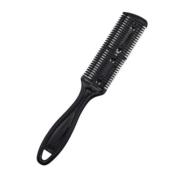 3pcs Black Hair Cutter Comb Double Flat Top Clipper Blending Fading Combs Cutting Barber Flattop Thinning Hair（17.5 * 2.8 cm）