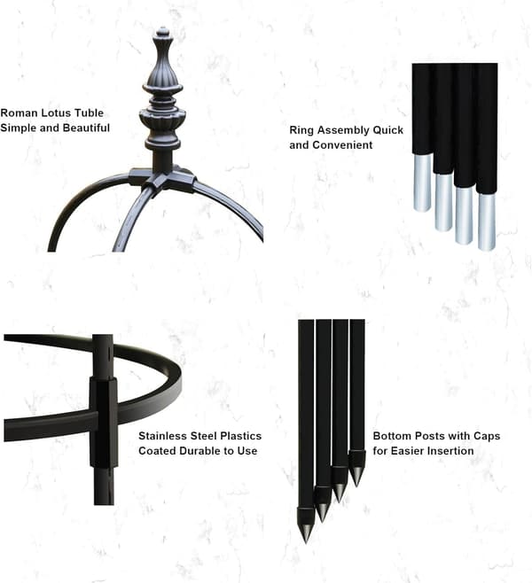 Garden Support Obelisk - Metal Climbing Plant Support - Tower Vine Support 90/120/150cm