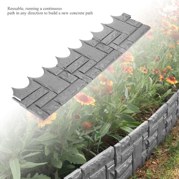 6 stk. Have Simuleret Mursten Cement Hegn Stenform Beton