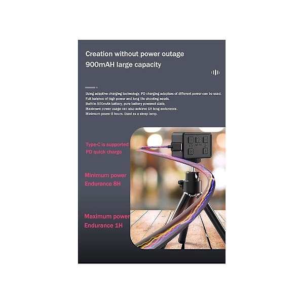 Mobiltelefon Live Video Konferanse Fyll Lys Kamera Stabilisator Utendørs Mini Lys Led Bærbar P