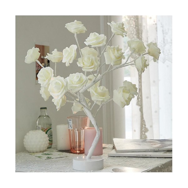 USB Batteridrevet LED Bordlampe Blomst Natlys Garland Dekoration 's Day Lights A
