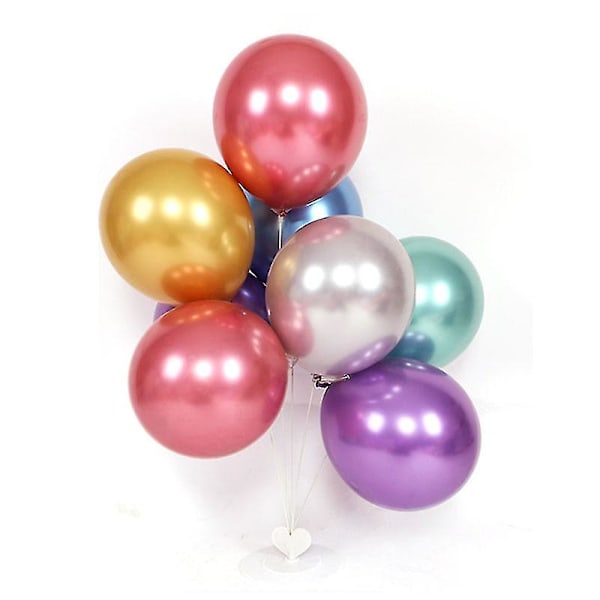 50 stk 12 tommers skinnende krom helium ballonger, tykkere latex ballonger til bursdagsdekorasjon (flerfarget)