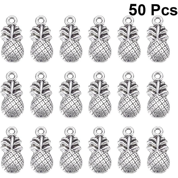 50 kpl Ananasriipuksia Charms Hopea Hedelmähelmet Charms Diy Craft Korujenvalmistus