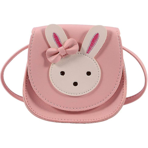 Piger En Skulder Crossbody Taske Kanin Pu Læder Tote Taske Børn Skift (pink)