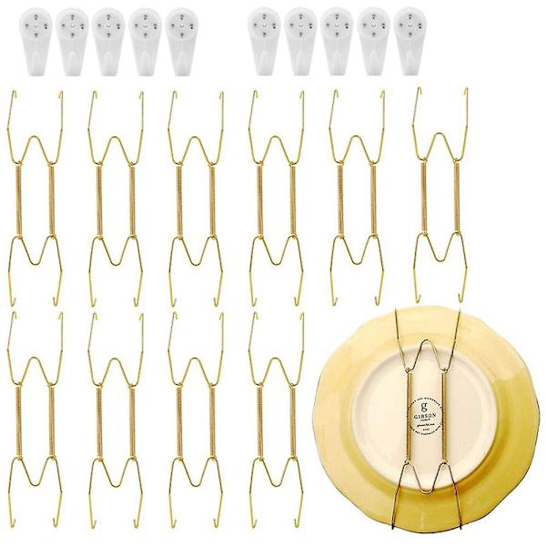 Stålplatehengere for vegger Kompatible dekorative platekroker Fatdisplayholder med