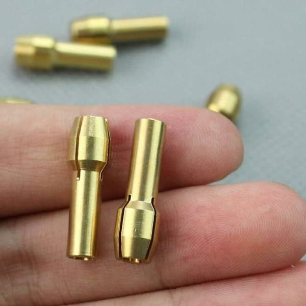 10 stk. 4,8 mm messing skaft borepatron sæt - Præcisions mini spændepatron til 0,5-3,2 mm bor