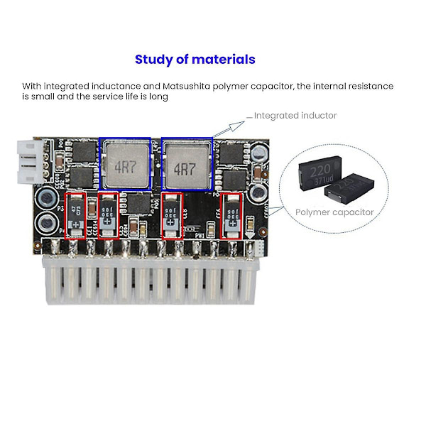 Højtydende 300w 12v Dc5.5x2.5mm Indgang Dc-atx Psu Pico Atx Switch Mining Psu 24pin Mini Itx Dc Atx P