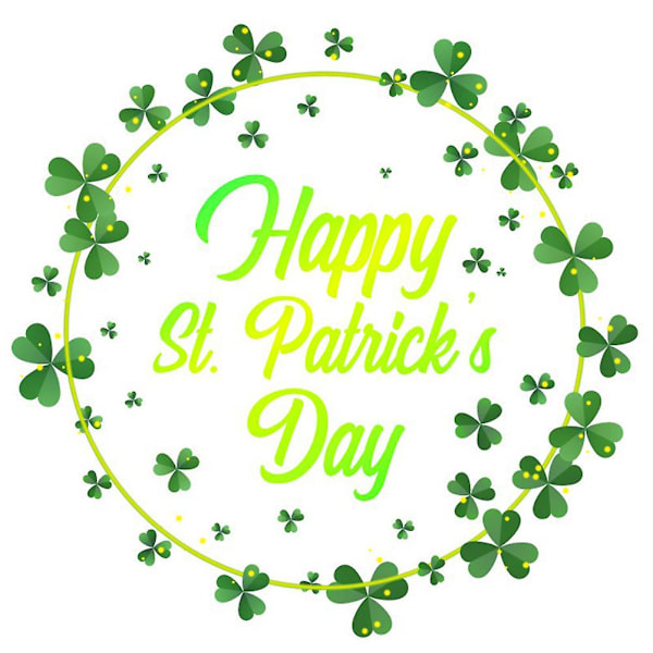 1 stk. udsøgt vægklistermærke Happy St. Patrick's Day vindue Shamrock klistermærke