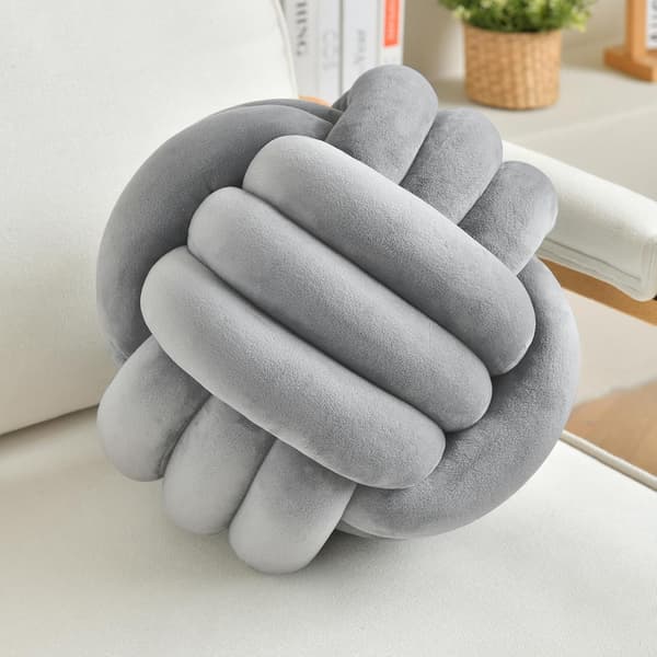 Lysegrå pute Puter til soving Strimler av memory foam Puter Justerbar for side-, rygg- og magesovere (Kulediameter 22 cm)