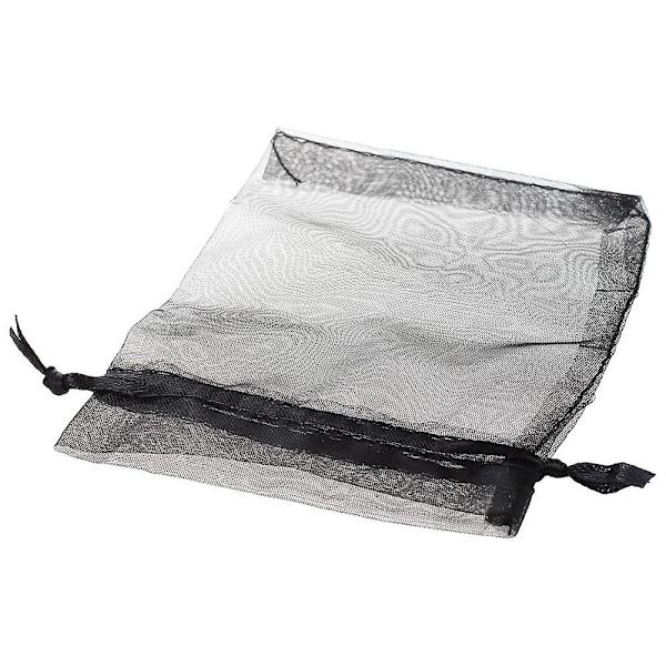 200 svarta organza bröllopsfavoritpåsar smyckespåsar 9cm X 12cm