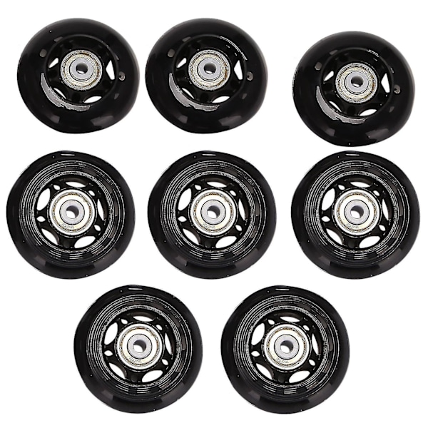 8-pack Inline Skate Hjul, Inomhus/Utomhus Rullskridsko Hjul, Ersättningshjul Med Lager 64mm