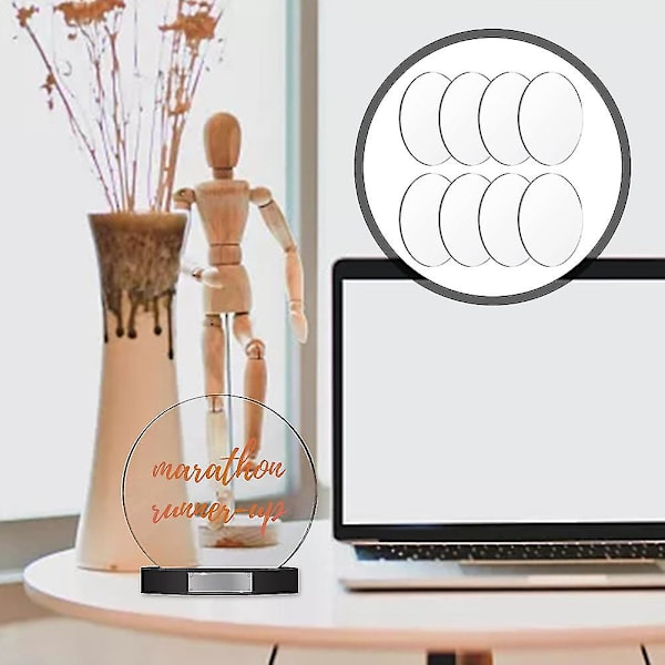 8 stk 15 cm DIY håndverk akrylplate enkel rengjøring skilt tomt produktdisplay bryllup