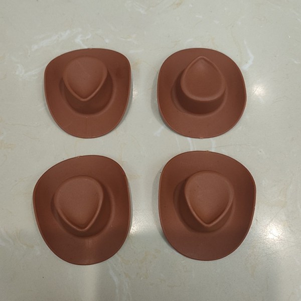 40 Pcs brown Mini Cowgirl Hat Cowboy Miniature Hat Western Wedding Doll Hats for Birthday Decorations Favors（5.4 * 4.6cm）